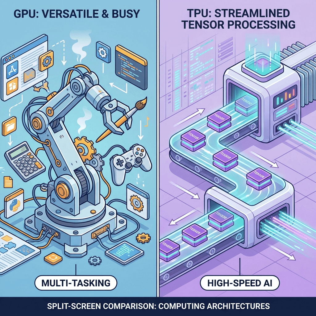 GPU vs TPU Analogy